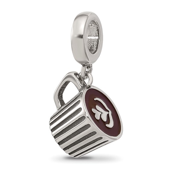 Sterling Silver Reflections Heart Cappuccino Bead