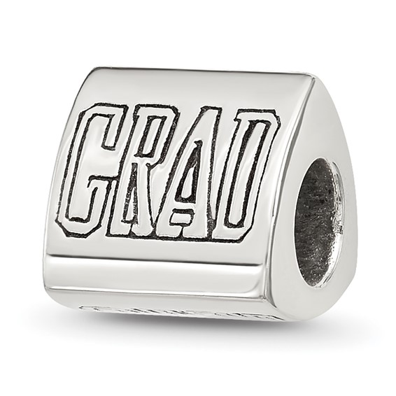 Sterling Silver Polished 2025 Graduation Bead