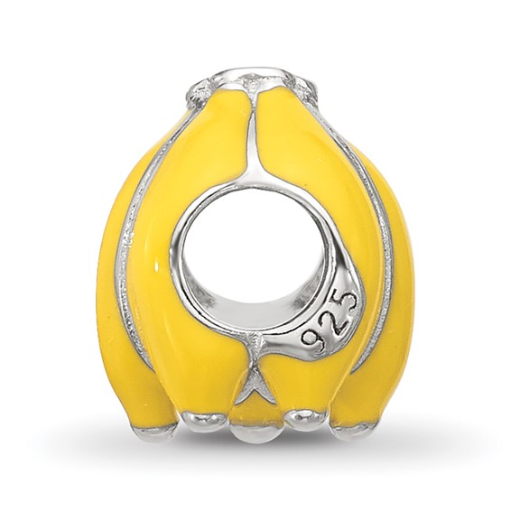Sterling Silver Reflections Kids Enamel Banana Bunch Bead
