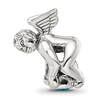 Sterling Silver Reflections December CZ Antiqued Bead view 3