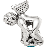 Sterling Silver Reflections December CZ Antiqued Bead view 4