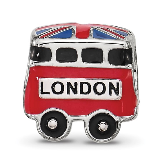 Sterling Silver Reflections Kids Enamel London Bus Bead