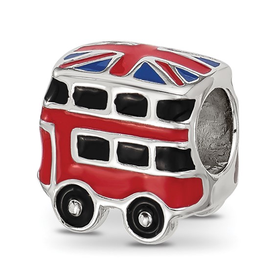 Sterling Silver Reflections Kids Enamel London Bus Bead