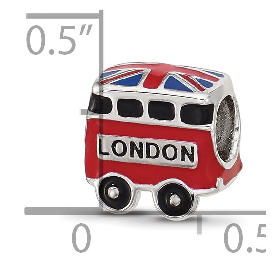 Sterling Silver Reflections Kids Enamel London Bus Bead