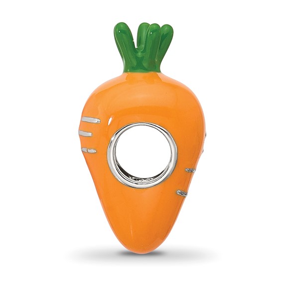 Sterling Silver Reflections Enamel Carrot Bead