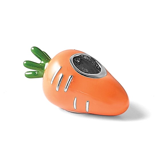 Sterling Silver Reflections Enamel Carrot Bead