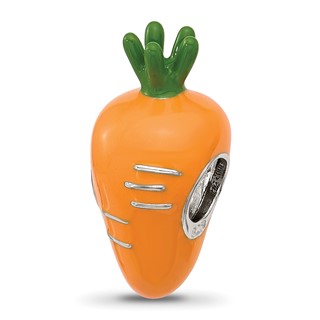 Sterling Silver Reflections Enamel Carrot Bead