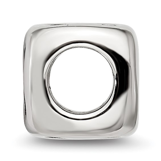 Sterling Silver Reflections Enamel 6 Sided Dice Bead