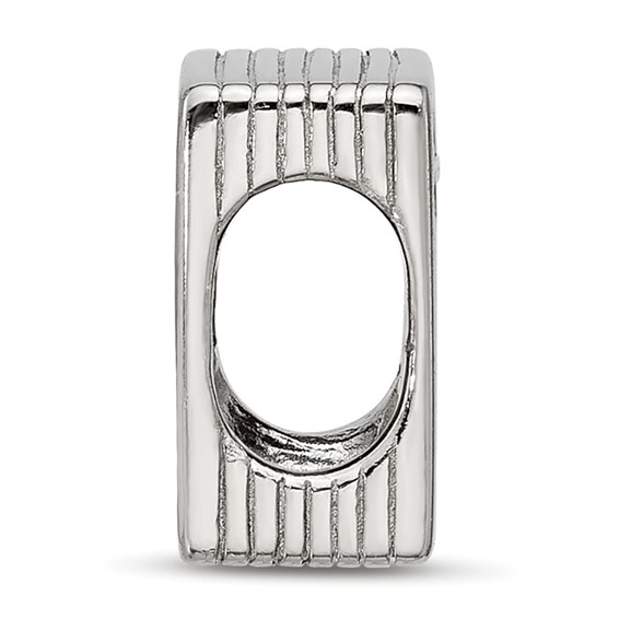 Sterling Silver Reflections Enamel Deck Of Cards With Spades Showing Bead