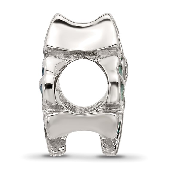 Sterling Silver Reflections CZ Enamel Leaf