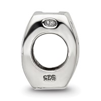 Sterling Silver Reflections Taurus Zodiac Antiqued Bead view 2