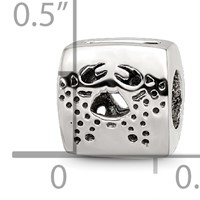 Sterling Silver Reflections Cancer Zodiac Antiqued Bead view 4