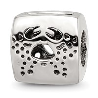 Sterling Silver Reflections Cancer Zodiac Antiqued Bead view 1