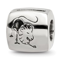 Sterling Silver Reflections Leo Zodiac Antiqued Bead view 1