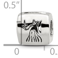 Sterling Silver Reflections Virgo Zodiac Antiqued Bead view 4