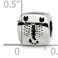 Sterling Silver Reflections Scorpio Zodiac Antiqued Bead view 4