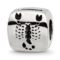 Sterling Silver Reflections Scorpio Zodiac Antiqued Bead view 1