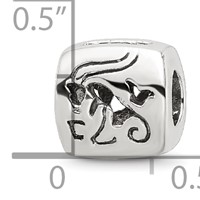 Sterling Silver Reflections Capricorn Zodiac Antiqued Bead view 4