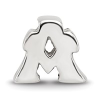 Sterling Silver Reflections Letter a Bead view 3