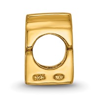 Sterling Silver Gold-plated Reflections Letter a Bead view 2