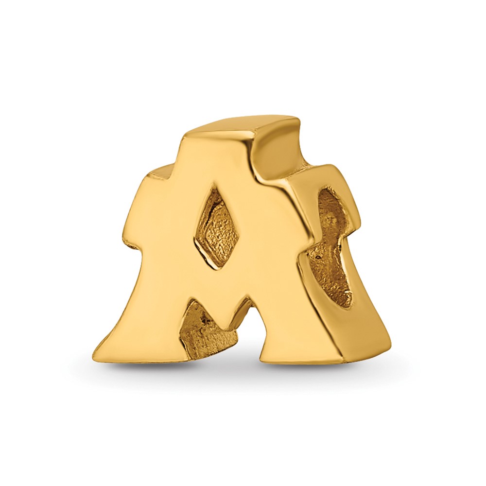 Sterling Silver Gold-plated Reflections Letter a Bead