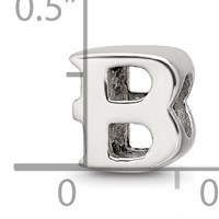 Sterling Silver Reflections Letter B Bead view 4