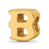 Sterling Silver Gold-plated Reflections Letter B Bead view 1