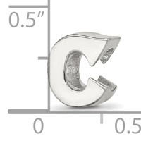 Sterling Silver Reflections Letter C Bead view 4