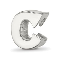 Sterling Silver Reflections Letter C Bead view 1