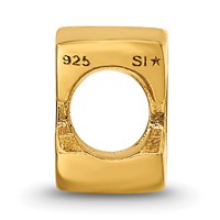 Sterling Silver Gold-plated Reflections Letter C Bead view 2