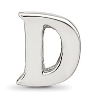 Sterling Silver Reflections Letter D Bead view 3