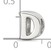 Sterling Silver Reflections Letter D Bead view 4