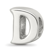 Sterling Silver Reflections Letter D Bead view 1
