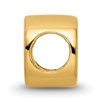 Sterling Silver Gold-plated Reflections Letter D Bead view 2