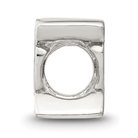 Sterling Silver Reflections Letter E Bead view 2