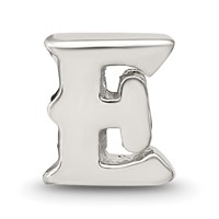 Sterling Silver Reflections Letter E Bead view 3