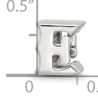 Sterling Silver Reflections Letter E Bead view 4