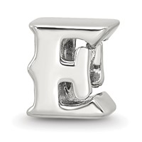 Sterling Silver Reflections Letter E Bead view 1