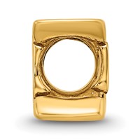 Sterling Silver Gold-plated Reflections Letter E Bead view 2
