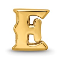 Sterling Silver Gold-plated Reflections Letter E Bead view 3