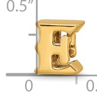 Sterling Silver Gold-plated Reflections Letter E Bead view 4