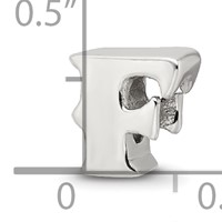 Sterling Silver Reflections Letter F Bead view 4