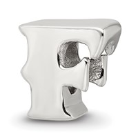 Sterling Silver Reflections Letter F Bead view 1
