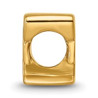 Sterling Silver Gold-plated Reflections Letter F Bead view 2