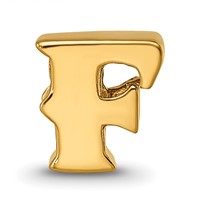 Sterling Silver Gold-plated Reflections Letter F Bead view 3
