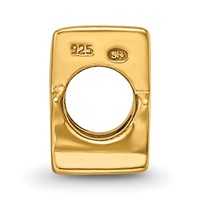 Sterling Silver Gold-plated Reflections Letter G Bead view 2