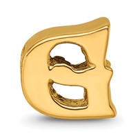 Sterling Silver Gold-plated Reflections Letter G Bead view 3