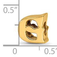 Sterling Silver Gold-plated Reflections Letter G Bead view 4