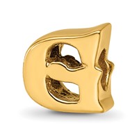 Sterling Silver Gold-plated Reflections Letter G Bead view 1