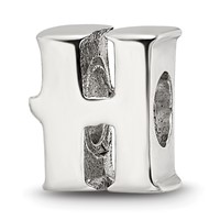 Sterling Silver Reflections Letter H Bead view 1